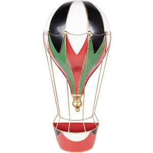 Ballon à air chaud Clayre & Eef rouge-blanc...