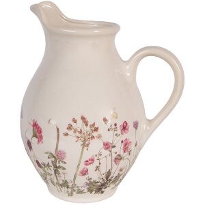 Pot décoratif Clayre & Eef beige rose 21x16x25 cm