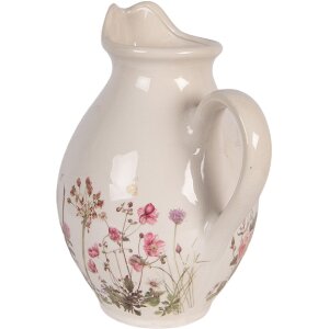 Pot décoratif Clayre & Eef beige rose 21x16x25 cm