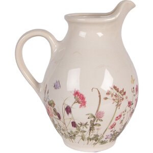 Pot décoratif Clayre & Eef beige rose 21x16x25 cm