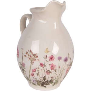 Pot décoratif Clayre & Eef beige rose 21x16x25 cm