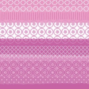 Serviettes en papier mélange de motifs-rayures-rose