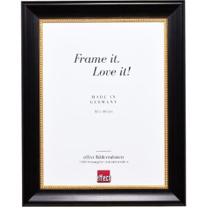 Cadre photo bois profil 95 noir 45x60 cm verre musée