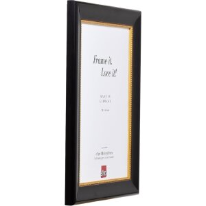 Cadre photo bois Profil 95 noir 40x50 cm verre musée