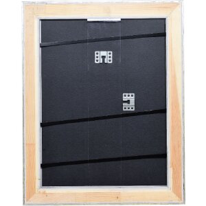 Cadre photo en bois Profil 95 argent 25x80 cm verre musée