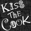 Serviettes en papier Kiss the Cook-noir