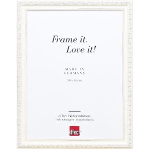 Cadre photo bois profil 37 blanc 10x10 cm verre artificiel