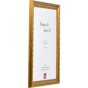 Cadre photo en bois baroque antikgold 10x10 cm verre artistique