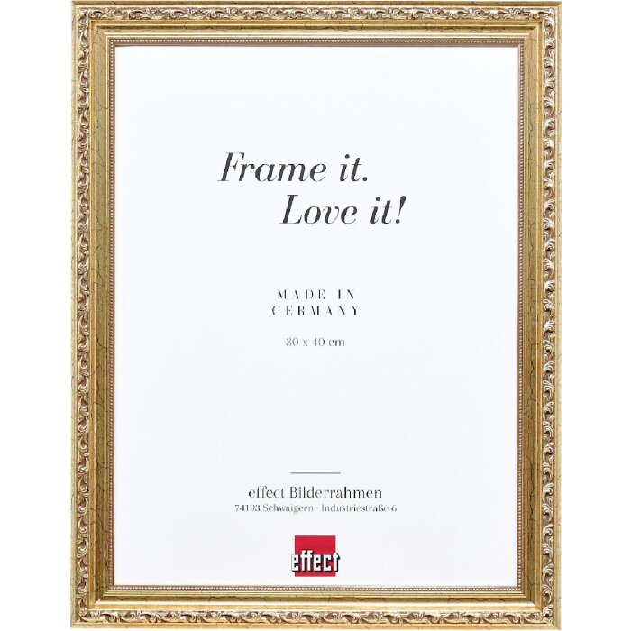 Cadre photo en bois baroque antik argent 9x13 cm avec verre artistique