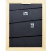 Cadre photo bois profil 30 noir antireflexe 10,5x14,8 cm