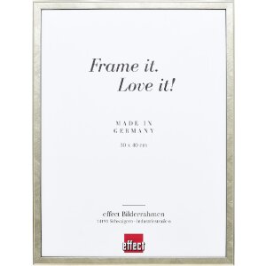 Cadre photo bois profil 29 argent 25x60 cm verre normal