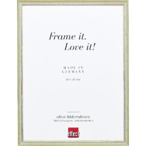 Cadre photo en bois effet profil 25 vert 25x50 cm verre musée