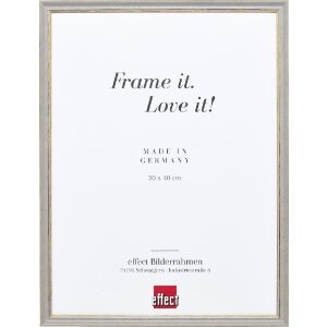 Cadre photo bois shabby chic gris 25x50 cm avec verre...