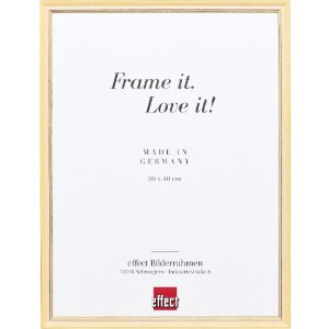 Cadre photo bois Profil 25 jaune 25x50 cm acrylique