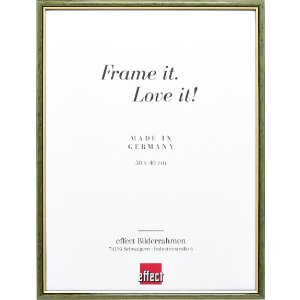 Cadre photo bois profil 23 vert 25x50 cm acrylique