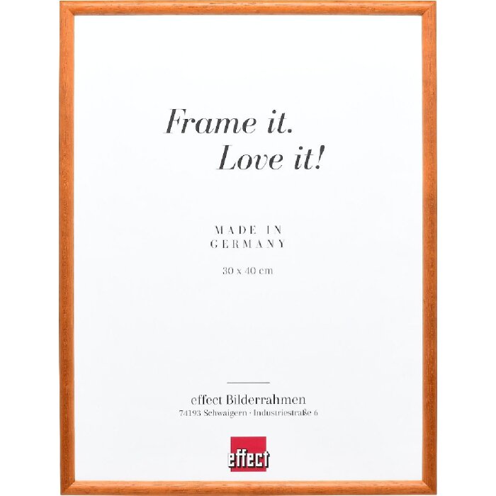 Cadre photo bois Profil 20 noyer 25x50 cm vitrage musée