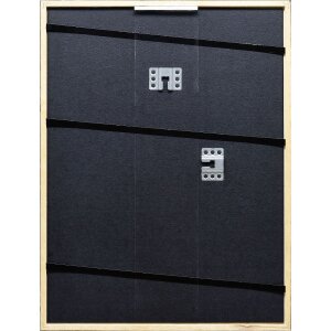 Cadre photo bois profil 20 brun foncé 25x50 cm verre artistique