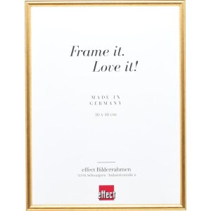 Cadre photo en bois doré 25x50 cm avec verre artistique