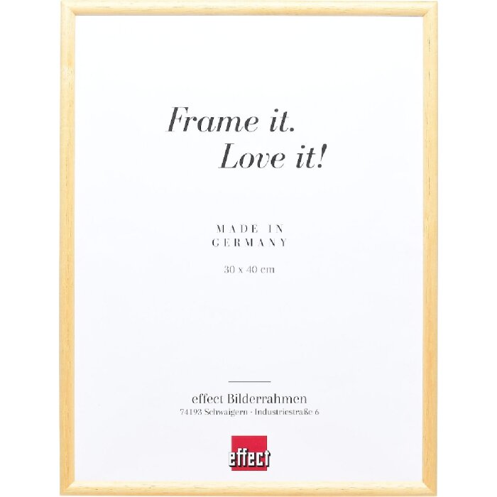 Cadre photo en bois naturel profil 20, 40x60 cm, verre antireflet