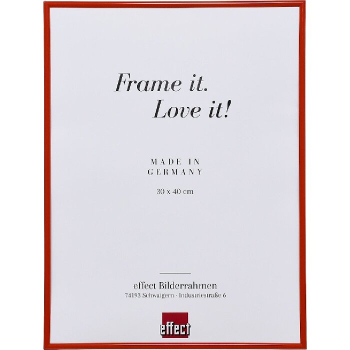 Cadre photo en plastique Art 13x13 cm rouge avec verre artificiel