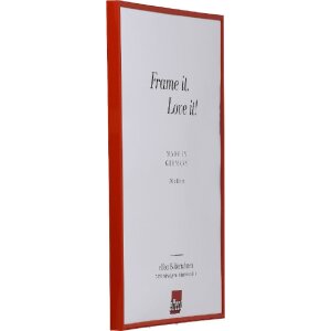 Cadre photo en plastique Art 13x13 cm rouge avec verre artificiel