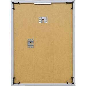 Cadre photo en plastique 13x13 cm argenté avec verre artistique