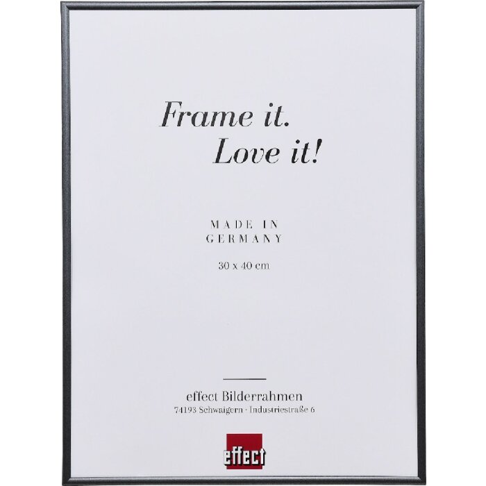 Cadre photo en plastique gris 10x10 cm avec verre stratifié