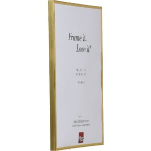 Cadre photo en plastique doré 10x10 cm avec verre artificiel