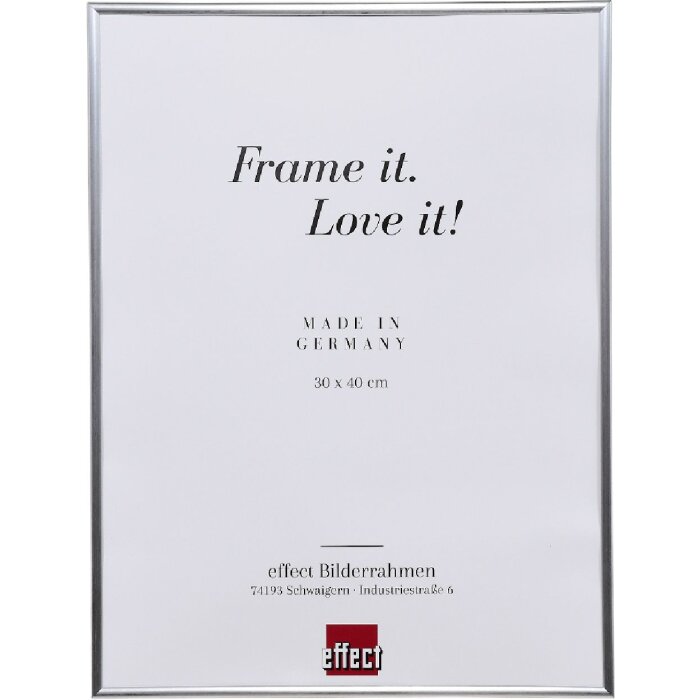 Cadre photo plastique argent 13x13 cm avec verre anti-reflets