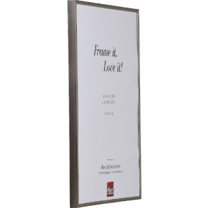 Cadre photo 10x10 cm en plastique platine avec verre antireflectif