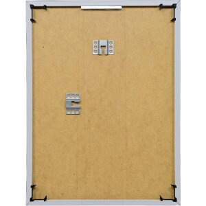 Cadre photo 10x10 cm en plastique platine avec verre antireflectif