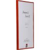 Cadre photo en plastique 10x10 cm rouge anti-reflet profil ART