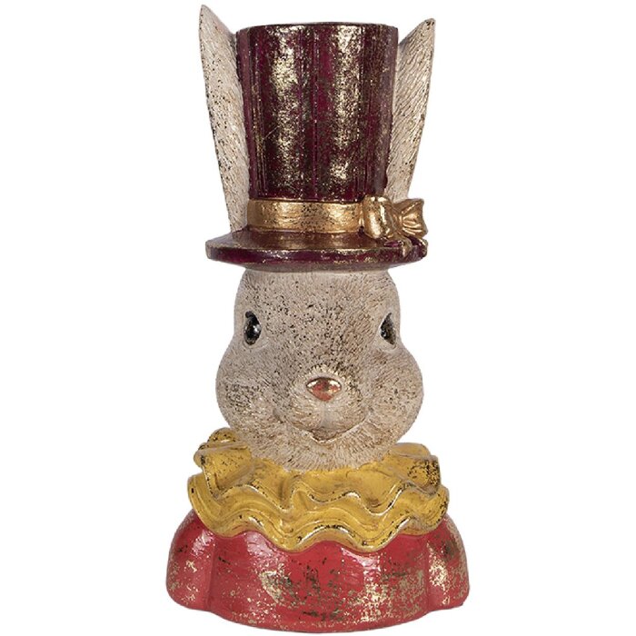 Statue lapin beige/rosa Clayre & Eef 16x13x29 cm