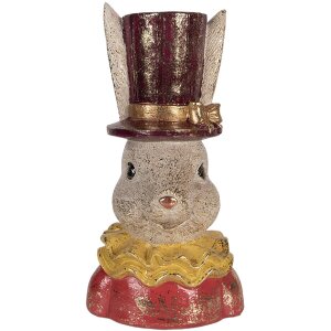 Statue lapin beige/rosa Clayre & Eef 16x13x29 cm