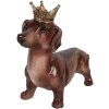Statue chien décorative Clayre & Eef 35x14x28 cm brun
