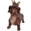 Statue chien décorative Clayre & Eef 35x14x28 cm brun