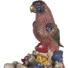 Statue chat avec oiseau blanc-or Clayre & Eef 24x21x40