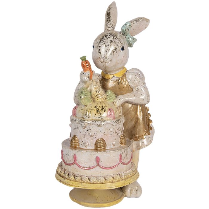 Décoration Lapin avec Gâteau 20x15x36 cm – Clayre & Eef