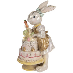 Décoration Lapin avec Gâteau 20x15x36 cm...