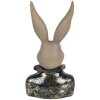 Statuette Lapin Clayre & Eef - Décoration Vintage avec Écharpe Dorée