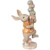 Clayre & Eef 6PR6034 Décoration Lapin avec glace beige orange 16x10x28 cm