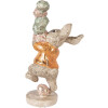 Clayre & Eef 6PR6034 Décoration Lapin avec glace beige orange 16x10x28 cm