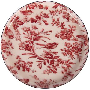 Sous-verre Clayre & Eef Ø 11 cm rose rouge