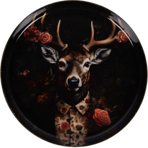 Sous-verres Clayre & Eef Ø 11 cm Noir-Brun