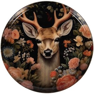 Sous-verres Clayre & Eef Ø 11 cm noir-brun