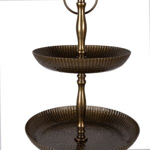 Clayre & Eef 6AL0077 Étagère Ø 37x79 cm Fini Or Métallisé en Aluminium