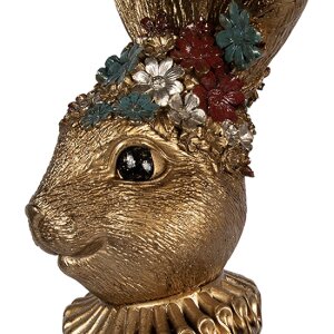 Clayre & Eef 6PR6057 Décoration Buste Lapin Or Vert 27x17x49 cm
