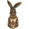 Clayre & Eef 6PR6057 Décoration Buste Lapin Or Vert 27x17x49 cm