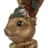 Clayre & Eef 6PR6057 Décoration Buste Lapin Or Vert 27x17x49 cm