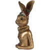 Clayre & Eef 6PR6057 Décoration Buste Lapin Or Vert 27x17x49 cm